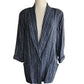 Vintage 80s Blazer Black Pinstripe Print by Mitchell