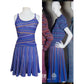 Vintage 1980s Missoni Set Knit Camisole Top Pleated Skirt Blue Stripe I Magnin