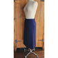 Vintage 40s Skirt Navy Blue Wool Side Pleats