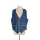 Vintage 70s Mens Vest Denim Faux Shearling Sedgefield Urban Cowboy