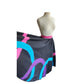 Vintage 80s Circle Skirt Multicolored Cotton Applique Converts to Strapless Dress Opus 1