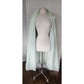 Vintage 80s Coat Pale Light Green Button Down by Triangle