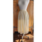 Vintage 70s Oscar de la Renta Cream Silk Skirt Eyelet Lace