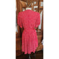 Vintage 1980s Sonia Rykiel Dress Red Polka Dot Rayon Short Sleeved Midi w/Belt