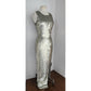 Vintage 90s Silver Evening Dress Metallic Sequins by Scala NWT