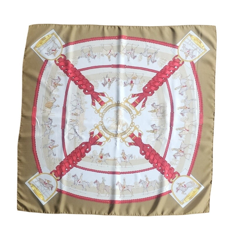 Vintage Silk Scarf Hermès Les Allures du Cheval Ledoux Equestrian Horses Square