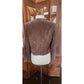 Vintage 1990s Cropped Blazer Brown Suede Jacket Carroll Reed Large