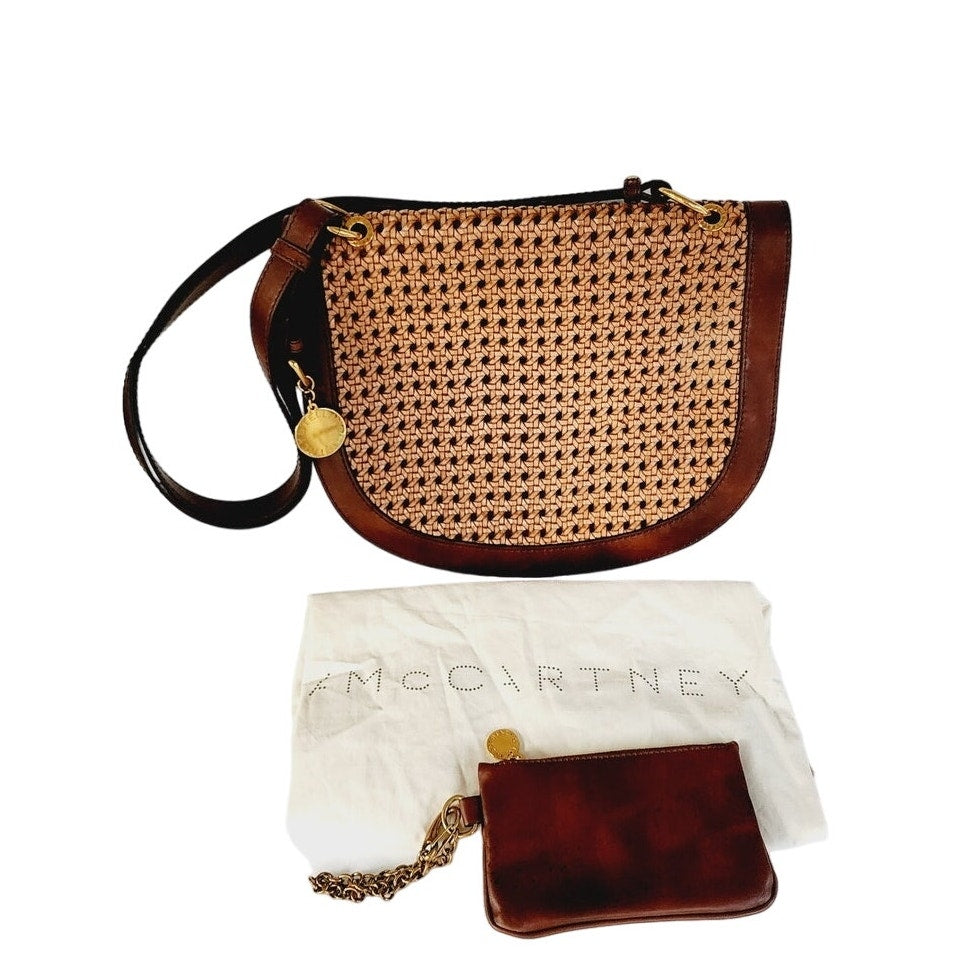 2011 Stella McCartney Alexa Bag Brown Vegan Woven Leather