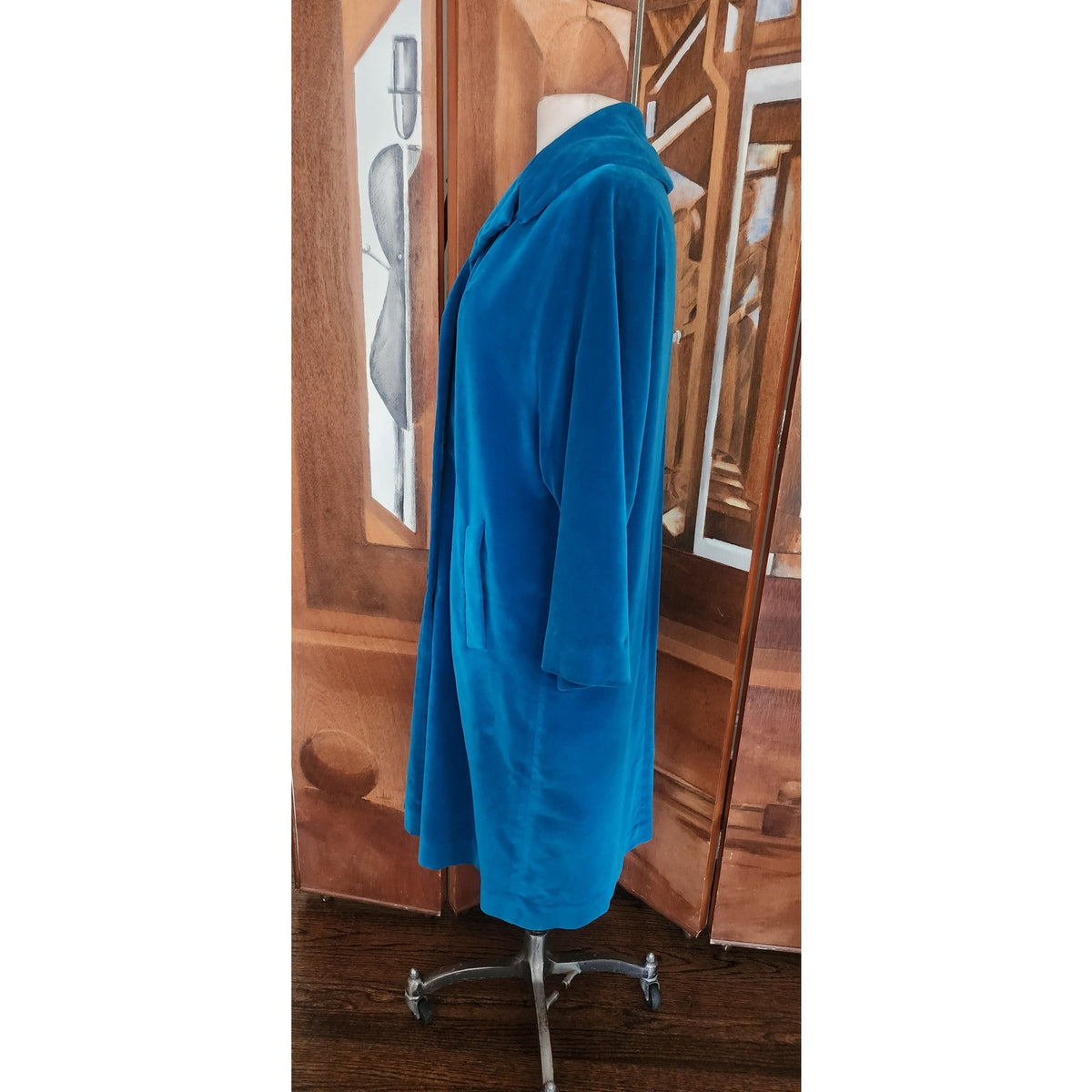 Vintage 1960s Blue Velvet Swing Coat Blue Velvet by Marguerite Rubel San Francisco