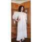 Vintage 80s Barboglio Neiman Marcus White Cotton Puff Sleeve Prairie Peasant Dress