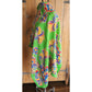 Vintage YSL Scarf Silkprint Square Floral Paisley Green Yves Saint Laurent 70s 80s