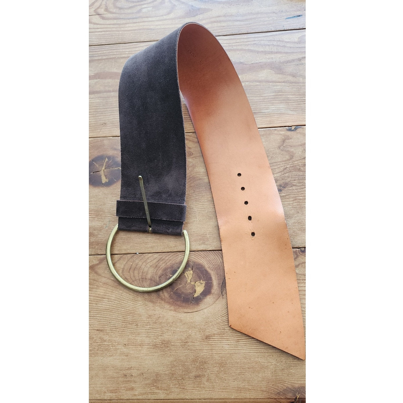 Miu Miu Wide Belt Brown Suede Size Small 2013