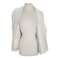 'S MAX MARA Double-breasted Pea Jacket in White Linen Blend