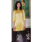 Vintage 60s Gold Mini Dress w/Belt Doreen Lok / S