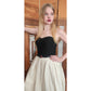 Jason Wu Dress Resort 2012 Strapless Party Midi Bubble Skirt Ivory Black Silk NWT Small