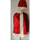 Vintage Santa Claus Costume Jacket Pants Hat Red Velvet