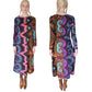 Vintage 70s Dress in Psychedelic Print