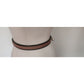 Vintage 1990s Brighton Leather Belt Black Leahter Beige Canvas Silver Buckle 28