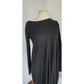 All Saints Sago Sweater Dress Gray Tunic Asymmetrical Hem Cut Out Shoulder