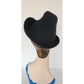 Vintage 30s Robin Hood Hat Black Wool Red Feather New York Creation
