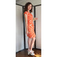 Diane Von Furstenberg Wrap Dress Orange white Tiki Swirl Pattern NWT