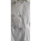 Vintage 90s Armani Short Trench White Coat Bubble Hem / S