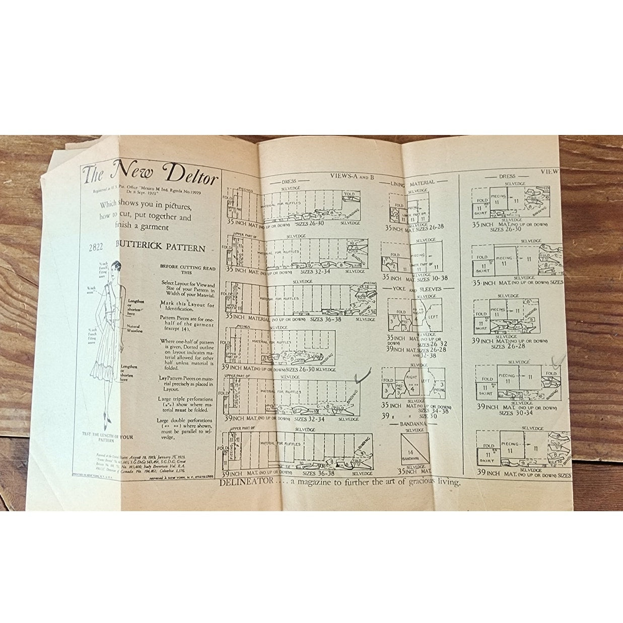 Vintage 20s Sewing Pattern: Spanish Costume Butterick 2822 Bust 32