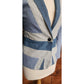 Jack Wills Blue and White Patchwork Denim Blazer, Fitted Single Button