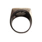 Vintage Mens Ring Native American Sterling Silver Thunderbird Turquoise Coral Chip Mosaic Navajo Inlay