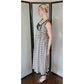 Vintage 70s Maxi Dress Mr Mort Stan Herman Checked Print