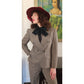 Vintage 90s Pant Suit Houndstooth Wool Jones New York / S