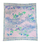 Vintage 70s LEONARD Silk Jersey Shawl Wrap Pastel Floral Print Impressionist