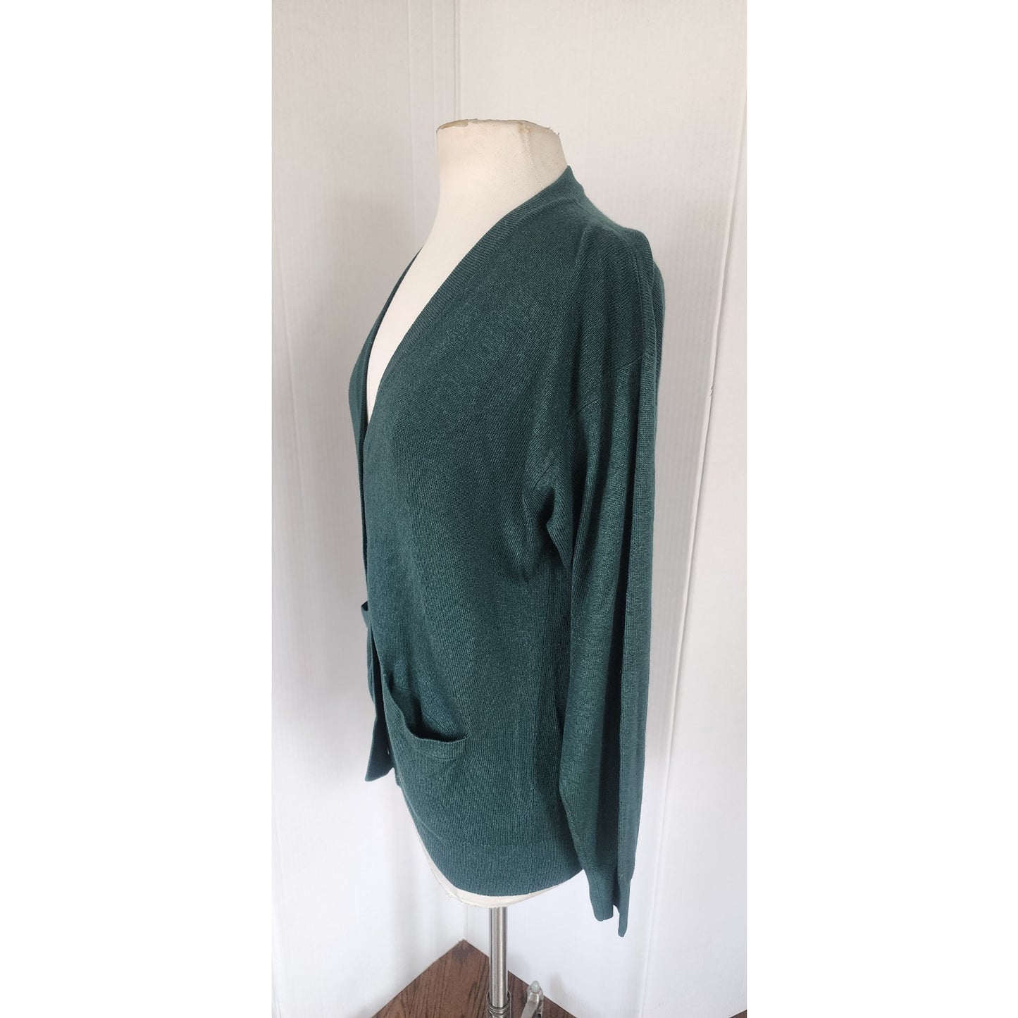 Vintage Brunello Cucinelli Womens Cardigan Green Cashmere Sweater
