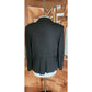 Vintage Y2K Armani Blazer 2000s Jacket Gray Herringbone Wool Buckle Closure Large