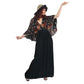 Vintage 1970s Janice Wainwright Maxi Dress Embroidered Butterfly Sleeves w/Capelet
