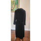 Vintage 1960s Black Velvet Opera Coat Double Breasted Gold Buttons