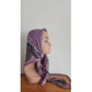 Vintage 1980s Oscar de la Renta Scarf Silk Print Pink Purple Spiral