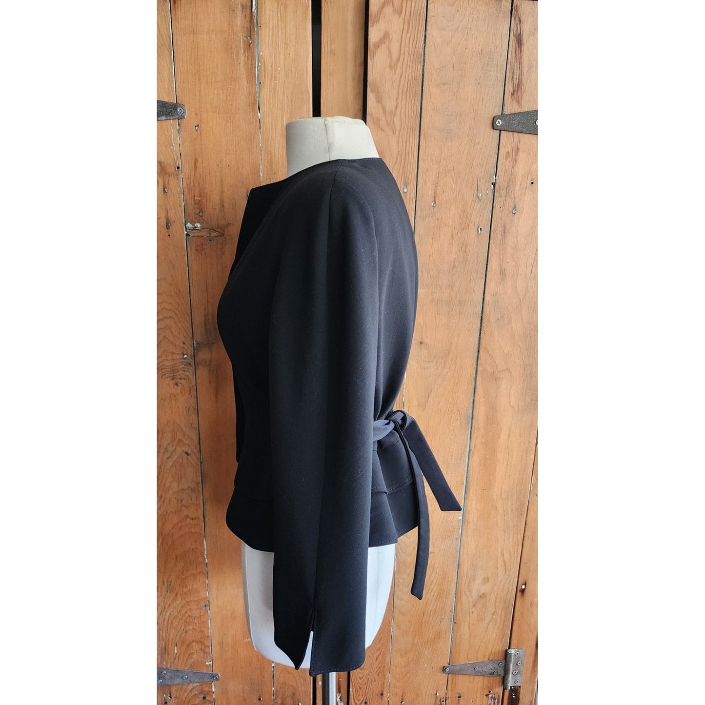 Vintage Armani Black Label Blazer Nipped Waist Sash Tie Belt