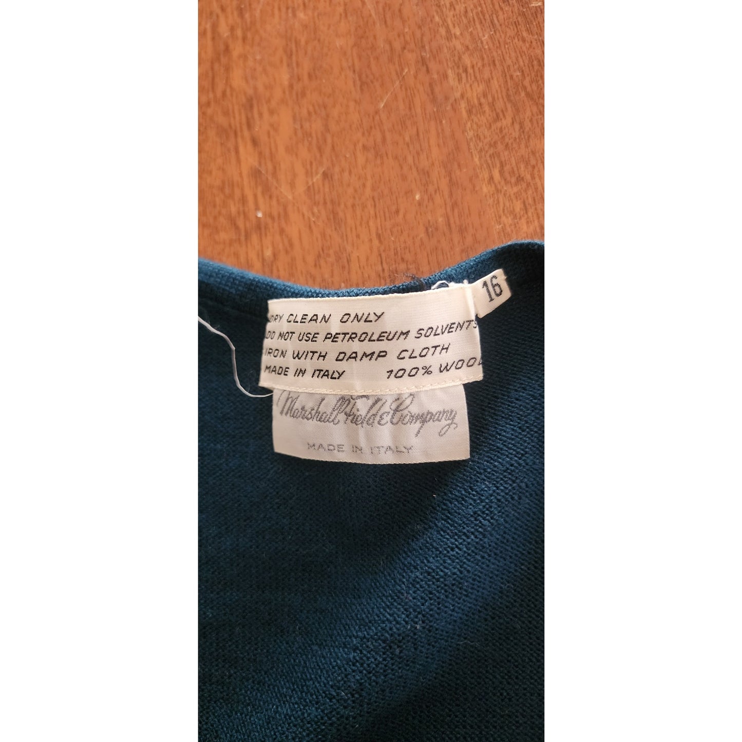 Vintage 70s Argyle Sweater Wool Vest Dark Green Marshall Field & Co Unisex