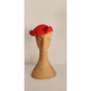 Vintage Red Hat Sculpted Swirled Wool Alva Millinery