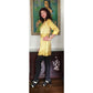 Vintage 60s Gold Mini Dress w/Belt Doreen Lok / S