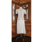 Vintage 80s St. John for Marshall Fields Cream & Black Knit Suit Skirt Jacket