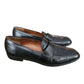 Vintage 90s Ferragamo Women's Shoes Penny Loafers 10.5 Narrow Black Leather