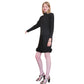 Vintage 80s Galanos Dress Black Silk Crepe Drop Waist Pleated Skirt Satin w/Satin Ruffle