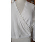 Sonia Rykiel Vintage White Wrap Knit Top Sweater M | Dolman Sleeve V-Neck