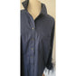 J CREW Navy Blue Cotton Shirt w/Feather Sleeve Cuffs Cotton Poplin Womens Large