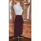 Vintage 1980s CHLOE Pencil Skirt Midi Oxblood Burgundy Red Wool Lagerfeld Era Marshall Fields