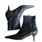 PRADA Ankle Boots Black Leather New in Box Size 38 VG++