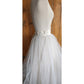 Vintage 50s White Tulle Petticoat Skirt High Waisted Bridal Wedding