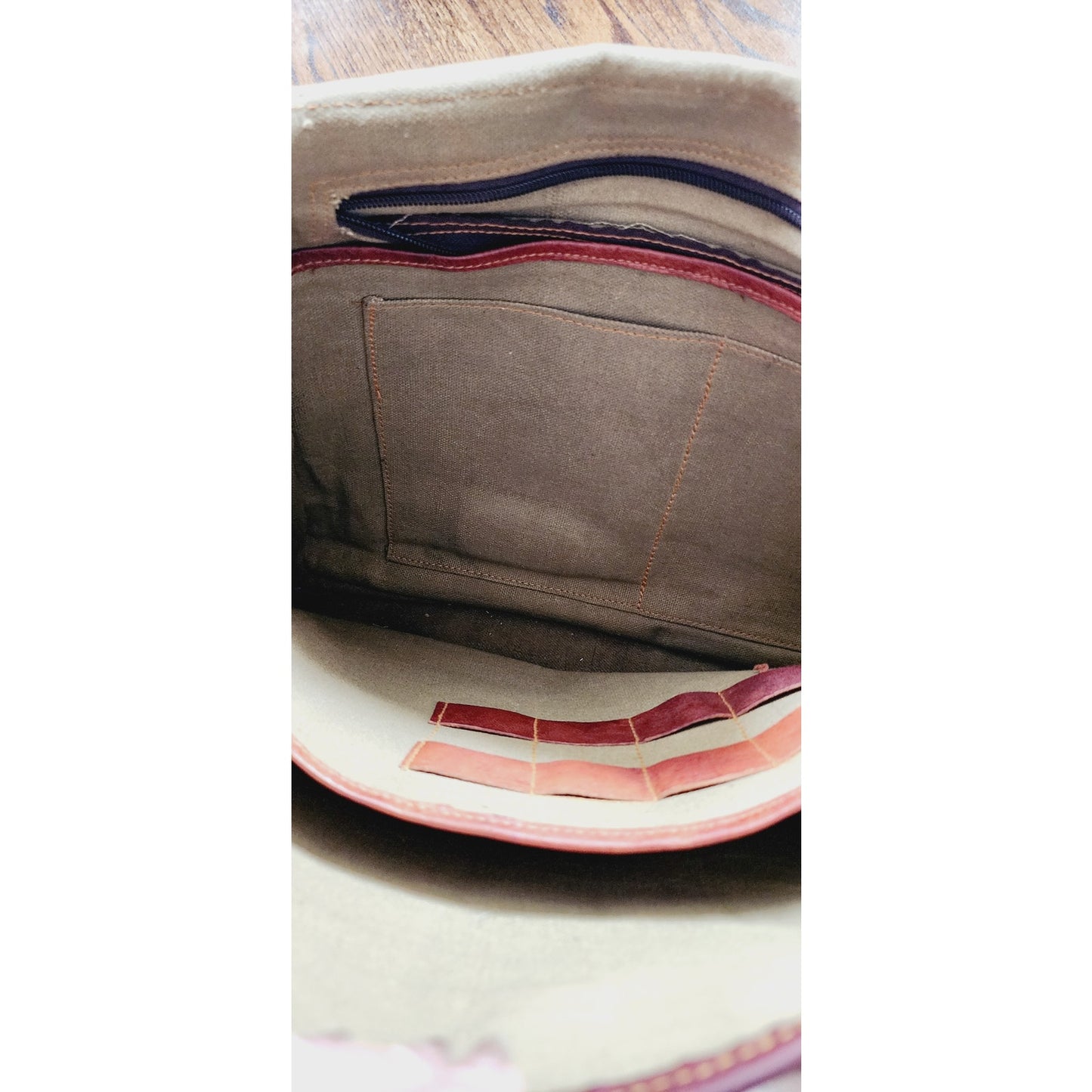 Vintage Brown Leather Messenger Bag Satchel